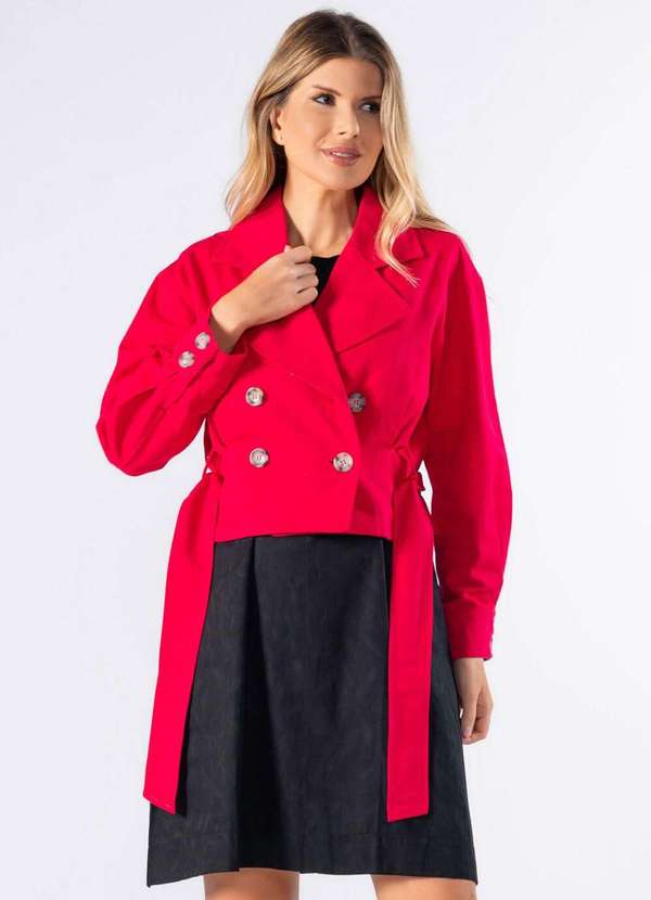 Lamis - Casaco Sarja Curto Pink 2