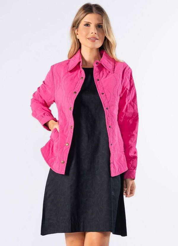 Lamis - Casaco Tecido Metalasse Rosa