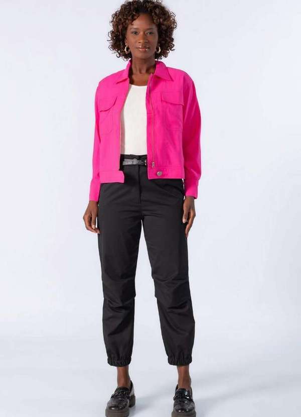 Lamis - Jaqueta de Sarja Casual Pink