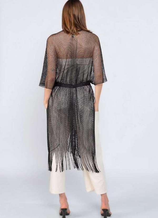 Lamis - Kimono Fios de Lurex Preto 4
