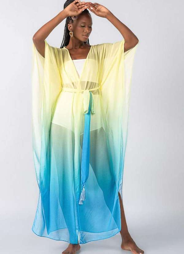 Lamis - Saida de Praia com Manga Morcego Verde 3