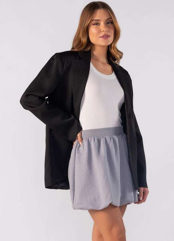 Lamis - Saia Balone de Moletom Azul 3