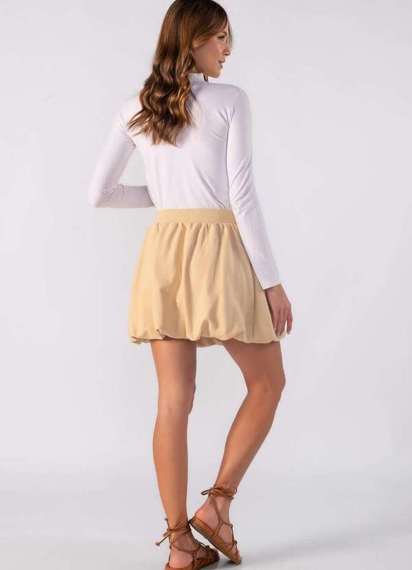 Lamis - Saia Balone de Moletom Amarelo Claro 4