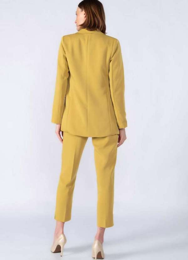 Lamis - Conjunto Alfaiataria Classica Blazer e Calca Verde