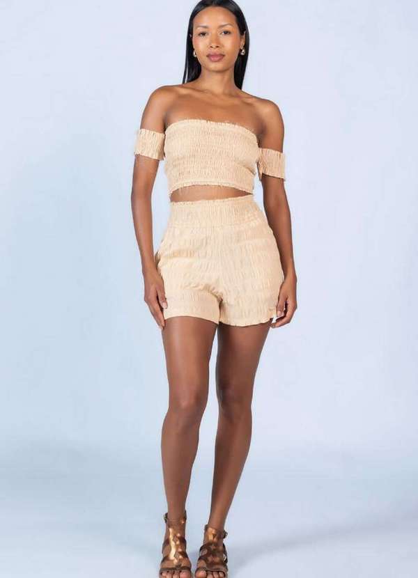 Lamis - Conjunto e Lastex Curto Amarelo