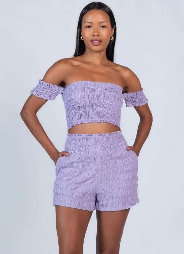 Lamis - Conjunto e Lastex Curto Lilas