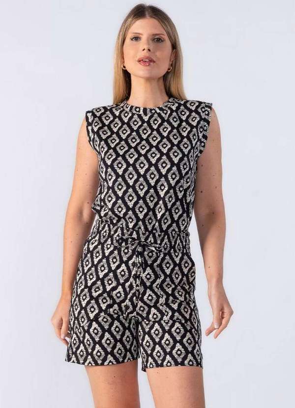 Lamis - Conjunto Regata Shorts Moletinho Preto 2