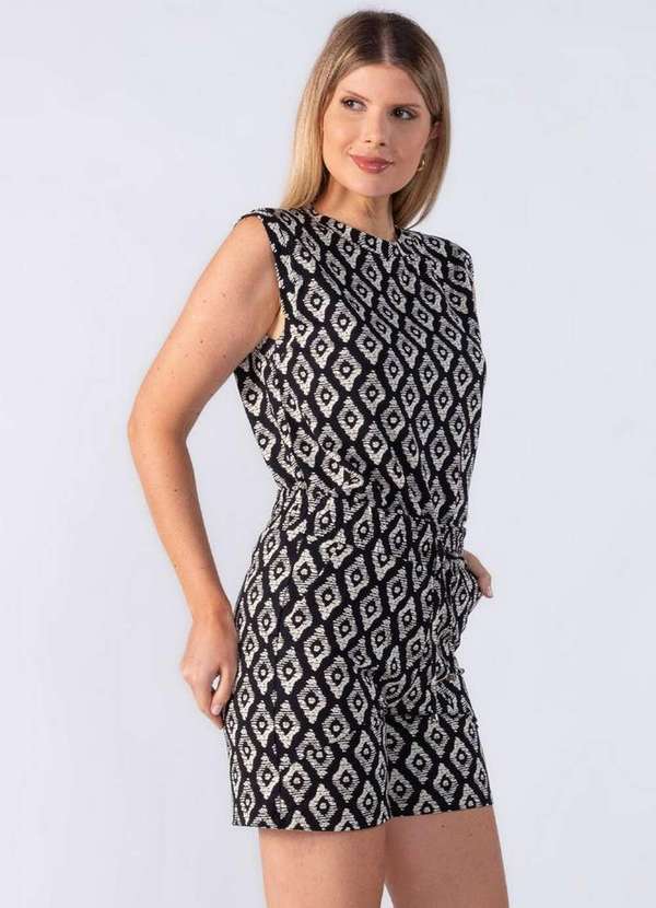 Lamis - Conjunto Regata Shorts Moletinho Preto 3