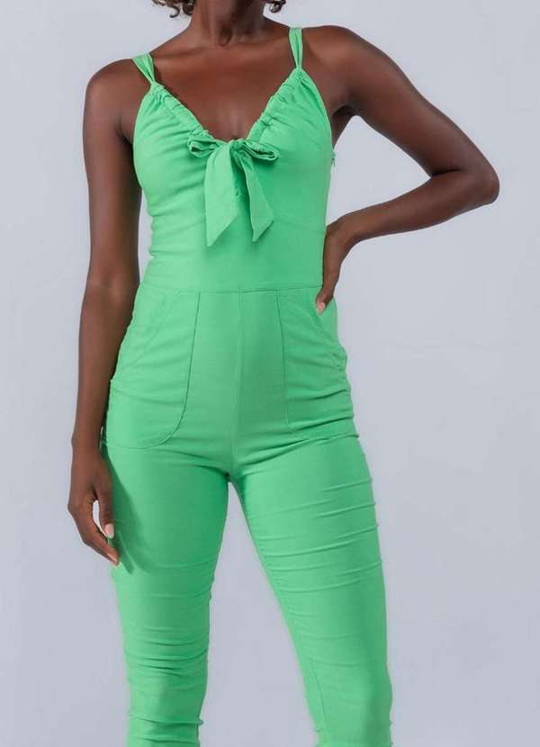 Lamis - Macacao Busto Franzido com Bolsos Verde 2