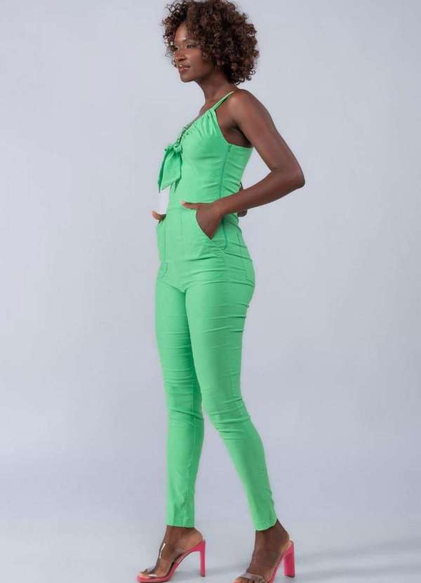 Lamis - Macacao Busto Franzido com Bolsos Verde 3