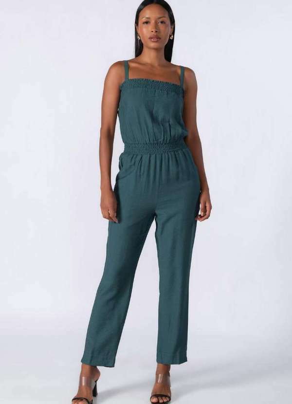 Lamis - Macacao em Viscose Lastex e Alcas Verde 2