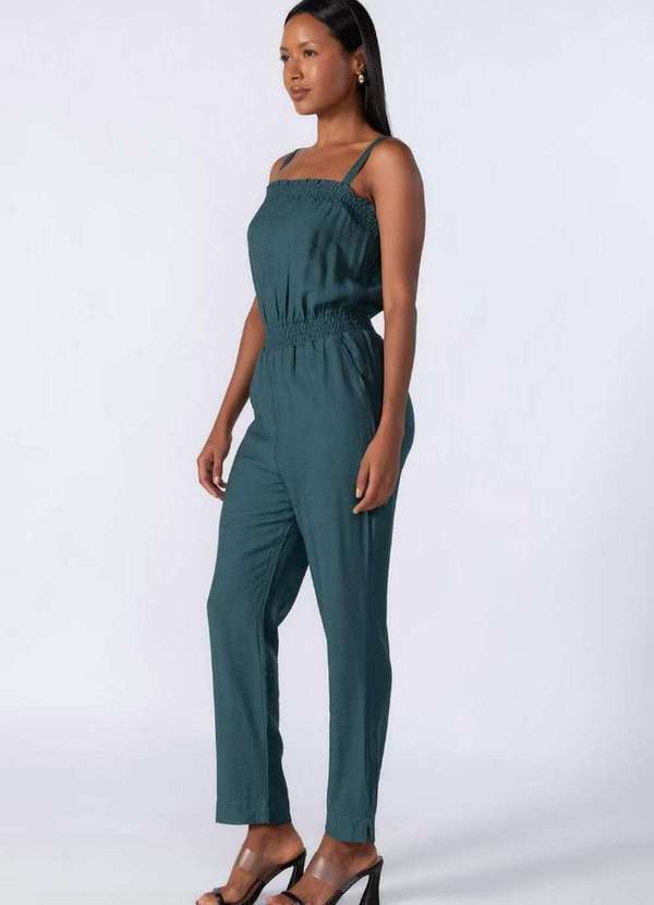 Lamis - Macacao em Viscose Lastex e Alcas Verde 3