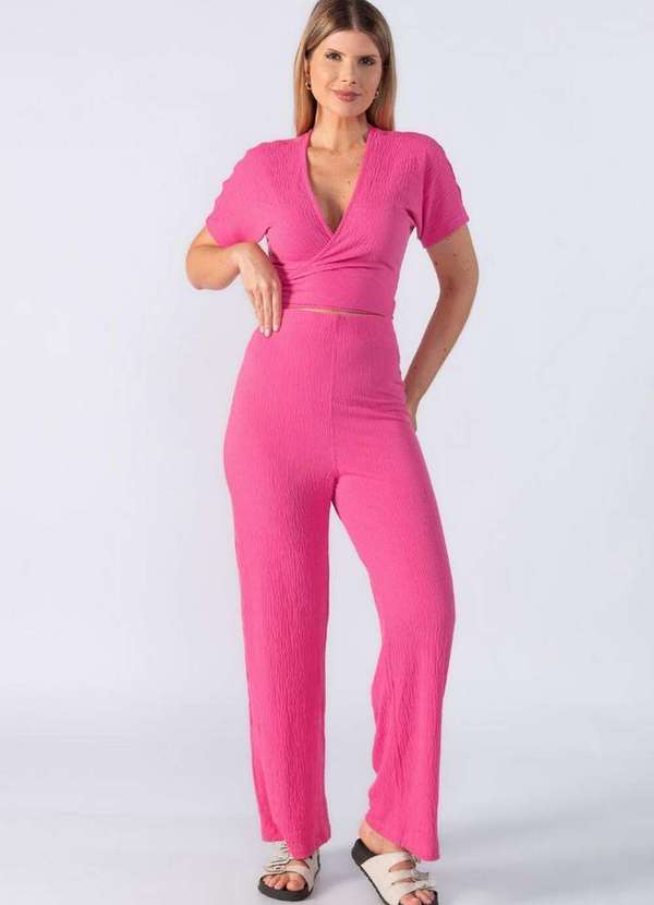 Lamis - Macacao Transpassado na Frente Rosa