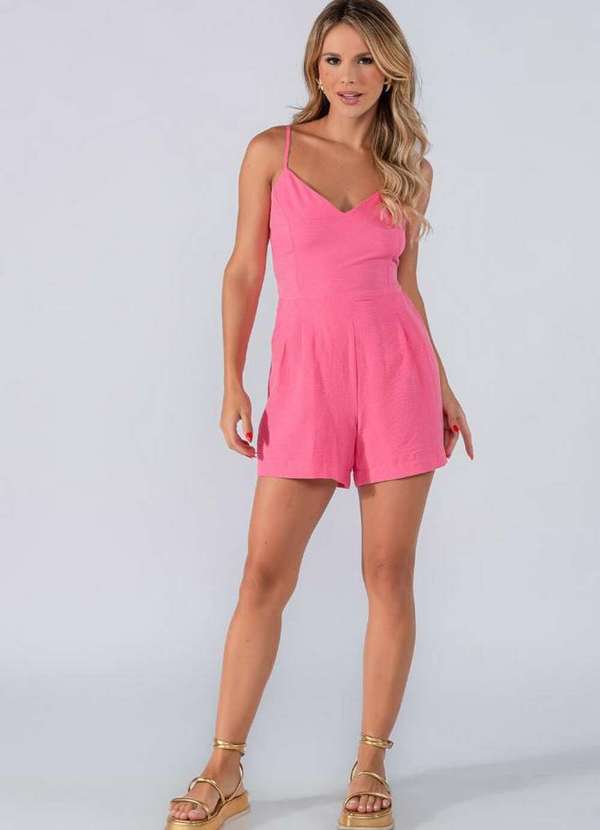 Lamis - Macaquinho Amarração nas Costas Rosa