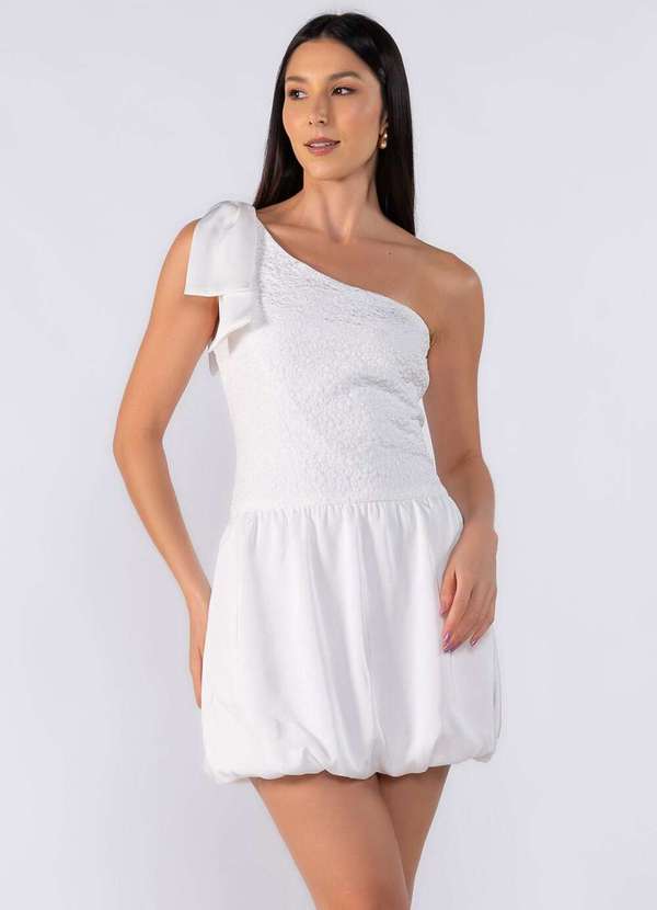 Lamis - Vestido Balone Curto Manga Nula Off White 2