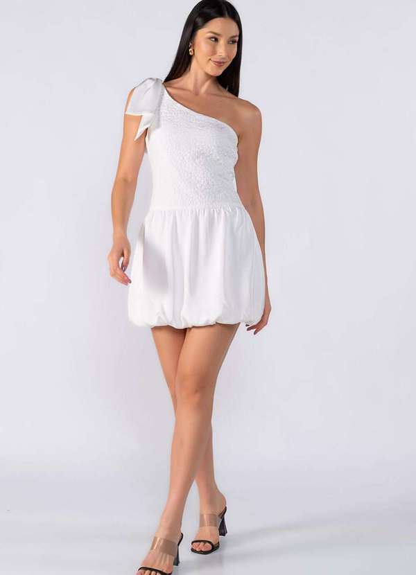Lamis - Vestido Balone Curto Manga Nula Off White 3