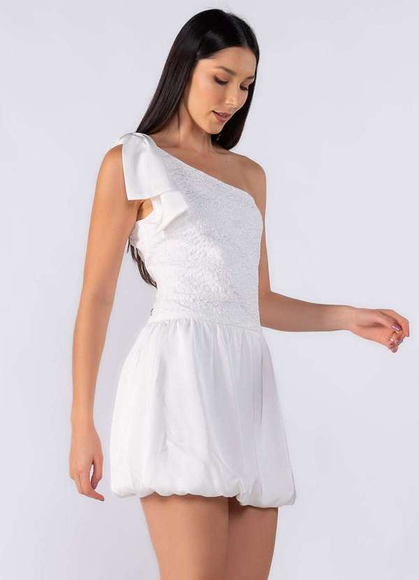 Lamis - Vestido Balone Curto Manga Nula Off White 4