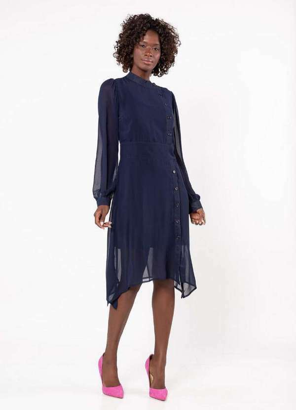 Vestidos de chiffon con tirantes finos y largo asimétrico con lazo Ciruela main image 1