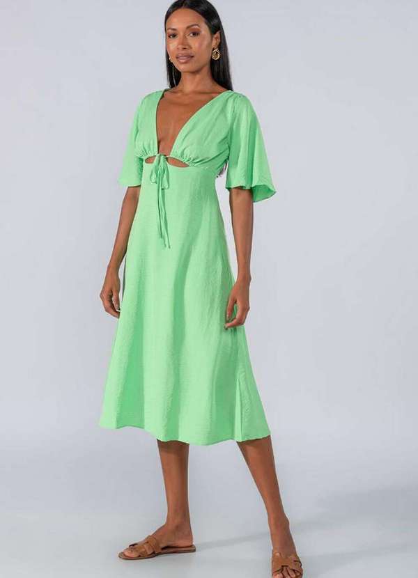 Lamis - Vestido Detalhe Recorte no Busto Verde 3