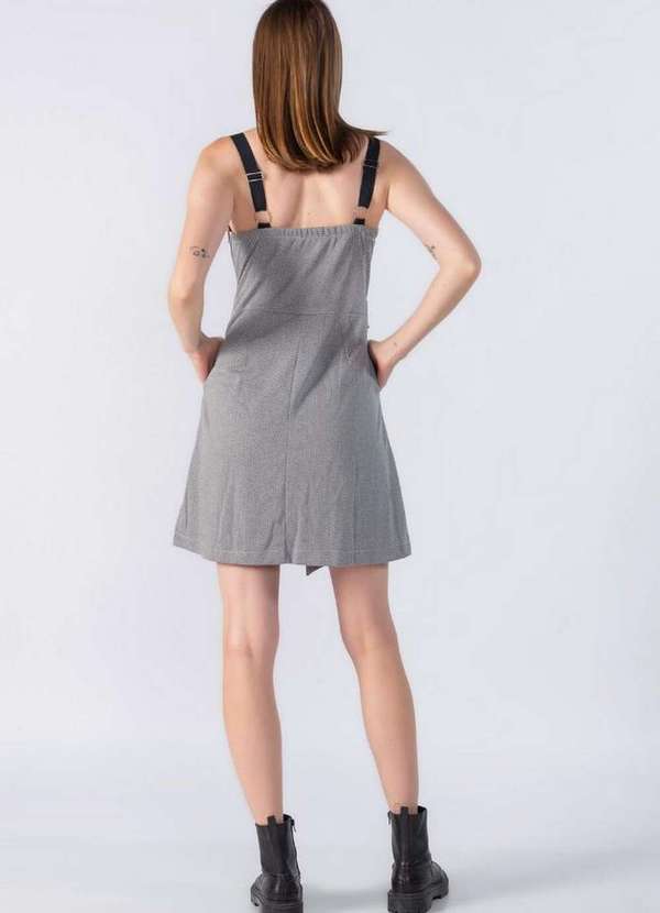 Lamis - Vestido Estampado com Faixa Preto 4