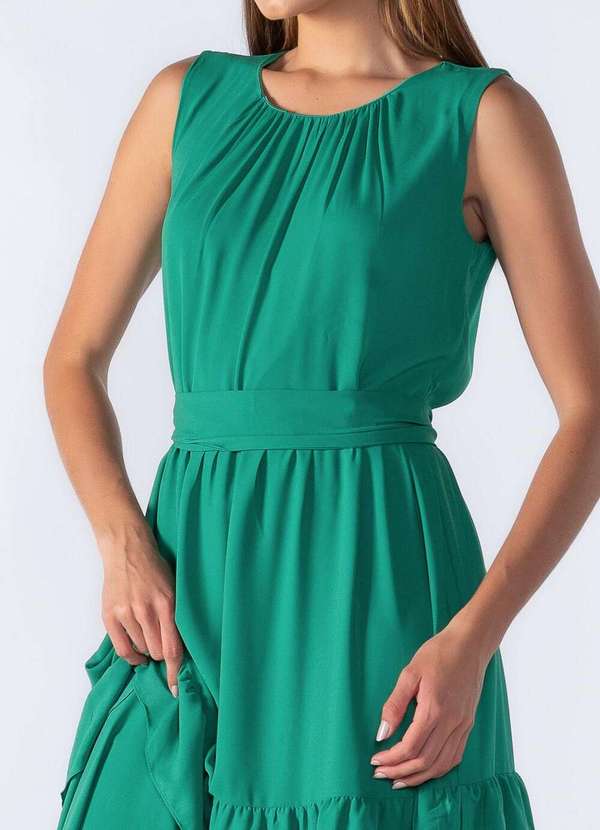 Lamis - Vestido Longo com Recortes Verde 2