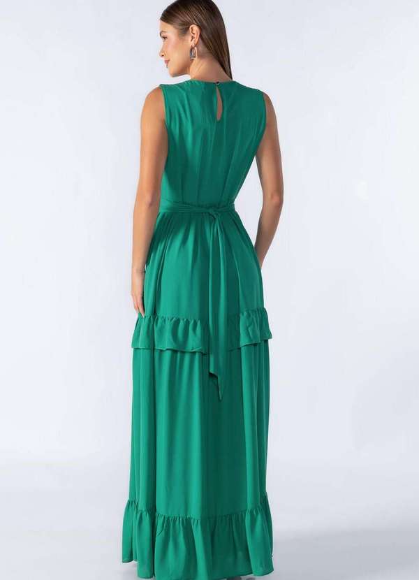 Lamis - Vestido Longo com Recortes Verde 4