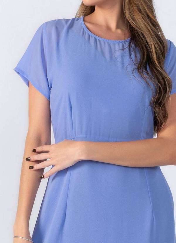 Lamis - Vestido Longo Manga com Fenda Lilas 2