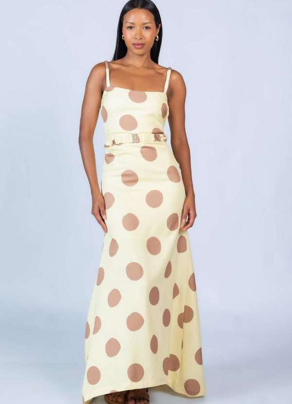 Lamis - Vestido Longo Modelado Amarelo