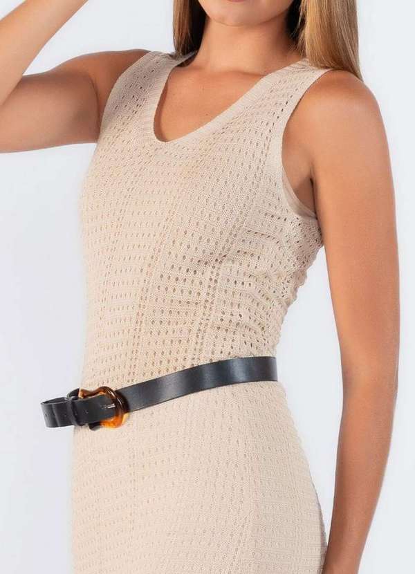 Lamis - Vestido Longo Modelado Bege 3