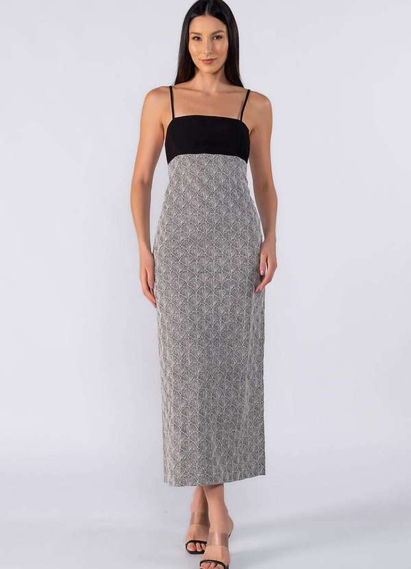 Lamis - Vestido Midi Detalhe em Tencel Preto 2