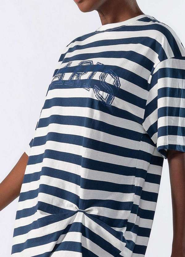 Lamis - Vestido Midi Listrado Azul 3