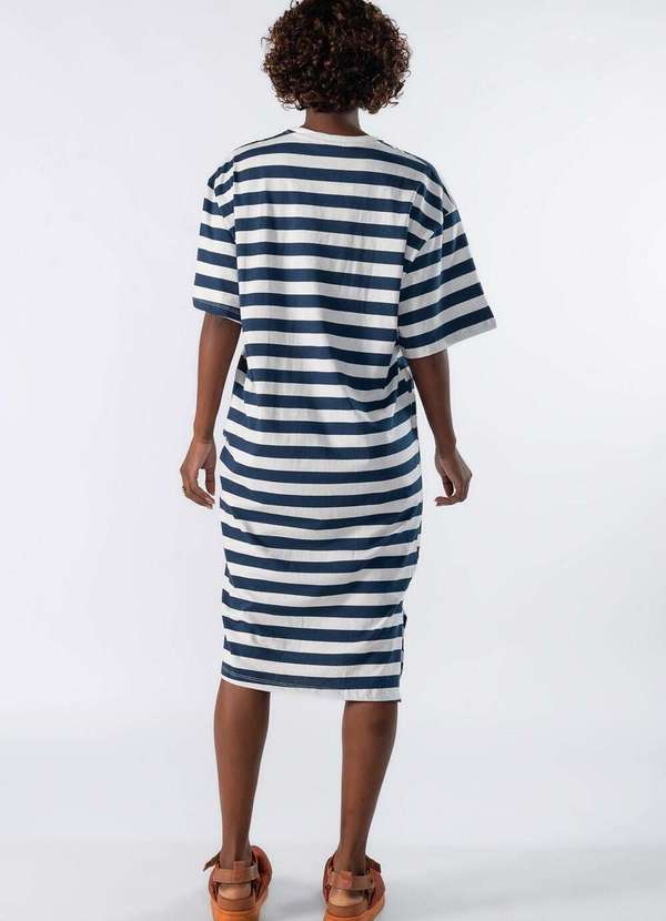 Lamis - Vestido Midi Listrado Azul 4