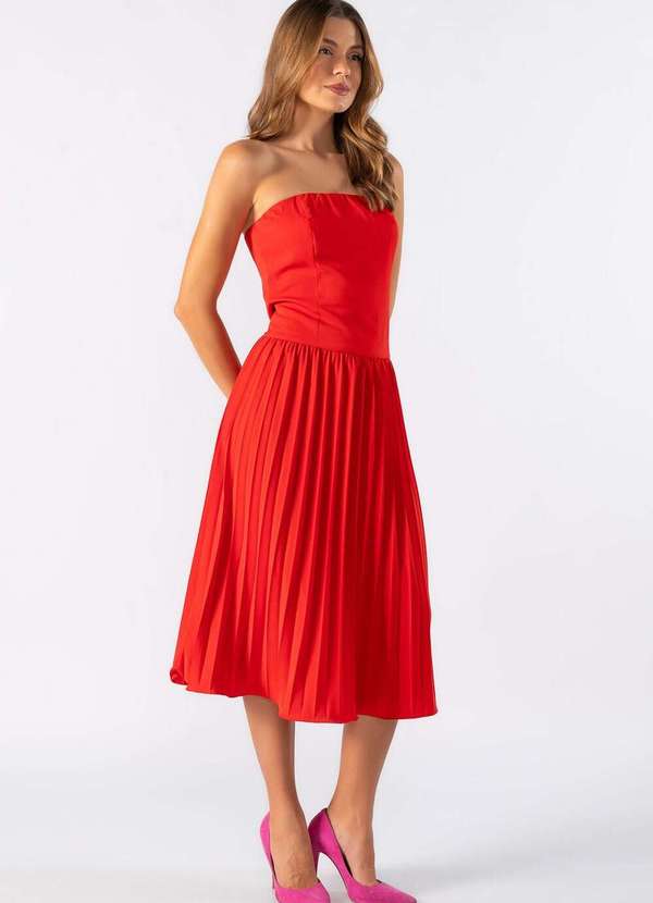 Lamis - Vestido Midi Toma que Caia Vermelho 3