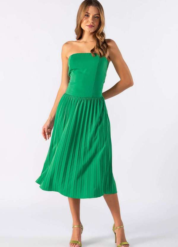 Lamis - Vestido Midi Toma que Caia Verde