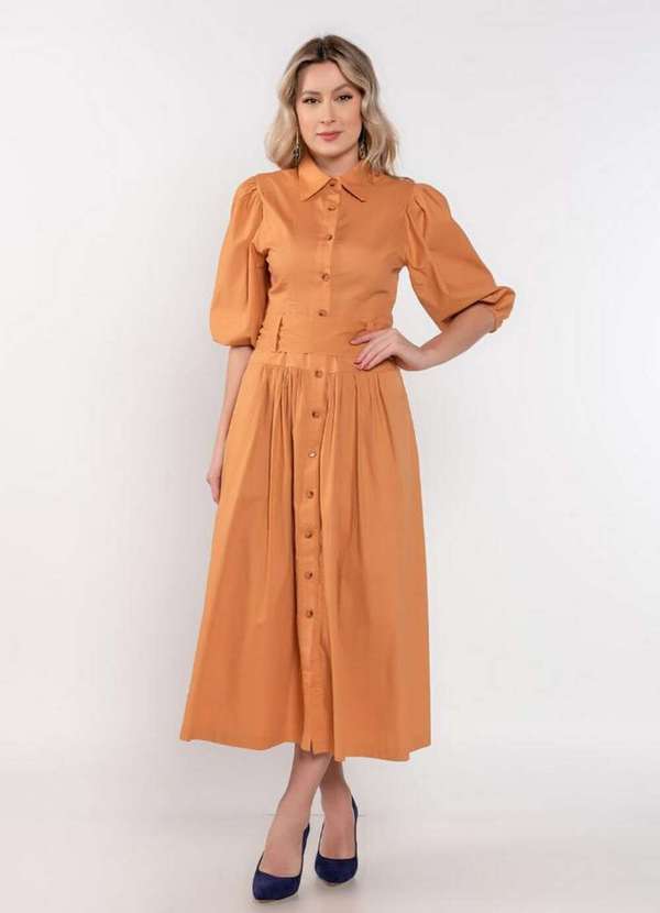 lamis-vestido-midi-tricoline-com-manga-bufante-caqui