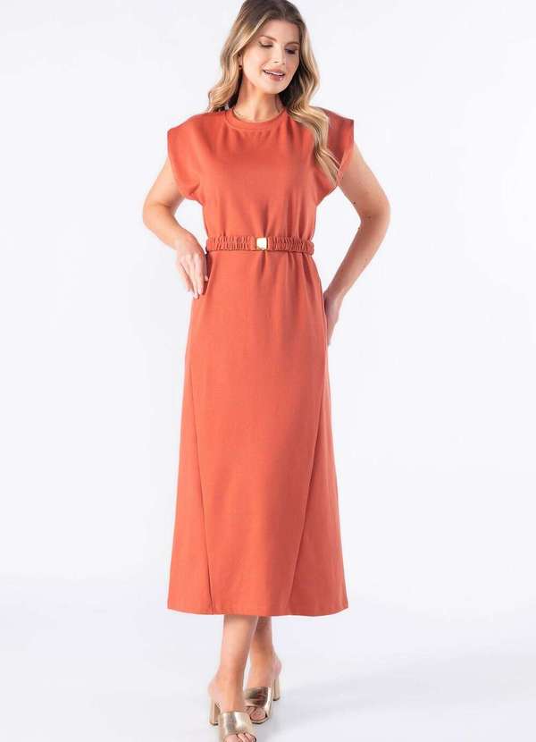 Lamis - Vestido Muscle Tee Moleton Marrom