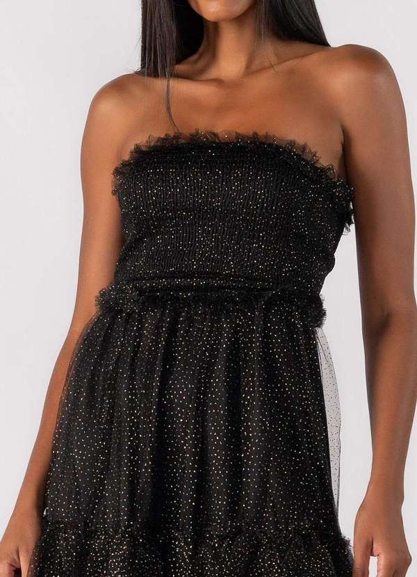 Lamis - Vestido Tomara que Caia com Tule Preto 2