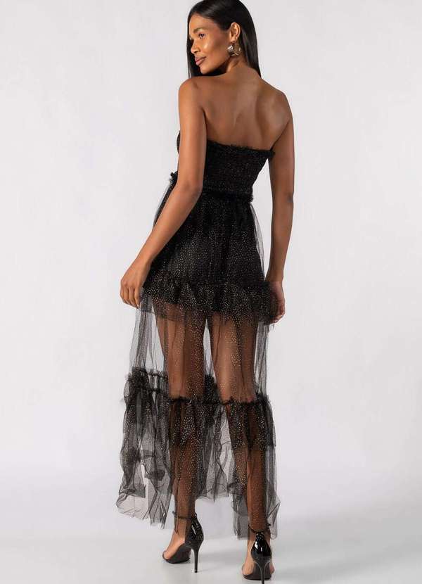 Lamis - Vestido Tomara que Caia com Tule Preto 4