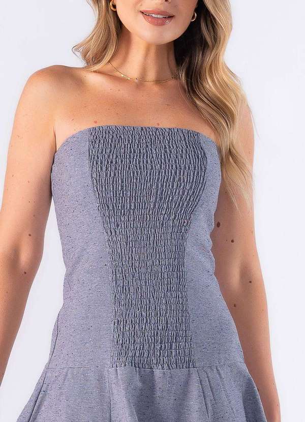 Lamis - Vestido Tomara que Caia Evase Cinza 2