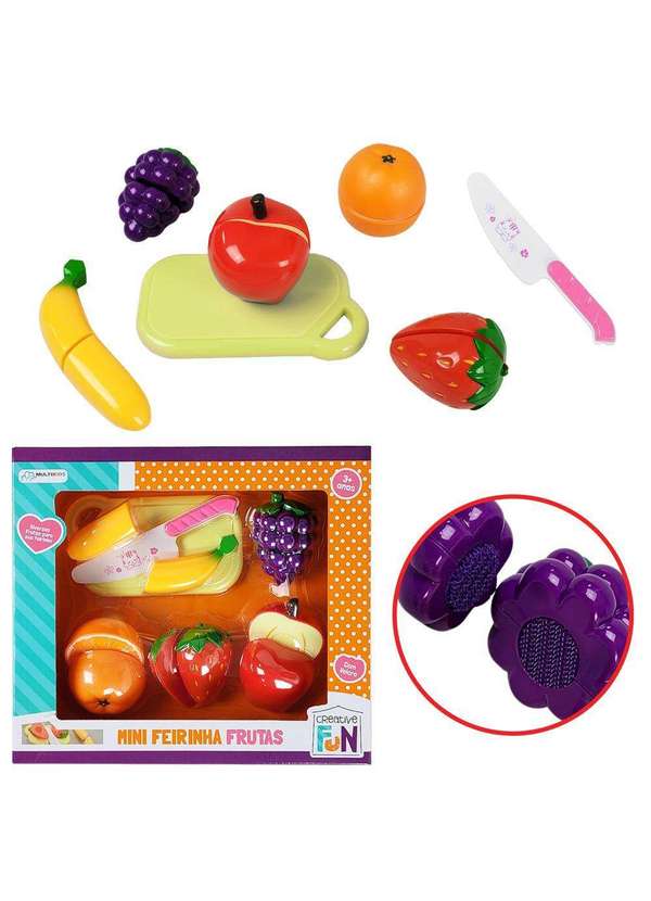 Kit Frutas de Brinquedo de Comidinha Infantil Velcro + Faca - Bambinno -  Brinquedos Educativos e Materiais Pedagógicos
