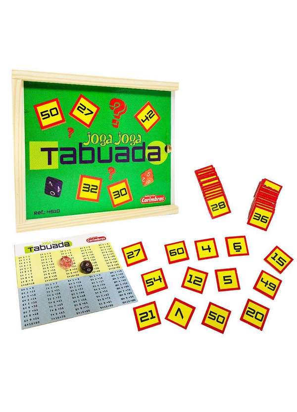Jogo Educativo de Matemática e Pedagógico Joga Joga Tabuada - Bambinno  Brinquedos
