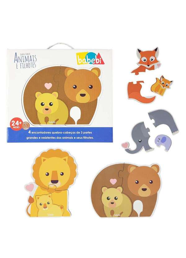 Quebra Cabeça Infantil De Madeira Animais Casal Urso 9 Peças - Bambinno -  Brinquedos Educativos e Materiais Pedagógicos