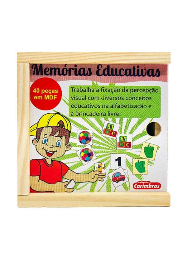 Jogo Da Memória Infantil Educativo Figuras E Palavras 40 Pçs - Bambinno -  Brinquedos Educativos e Materiais Pedagógicos