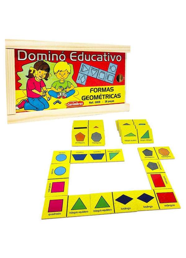 Jogo Educativo de Matemática Dominó de Formas Geométricas - Bambinno -  Brinquedos Educativos e Materiais Pedagógicos