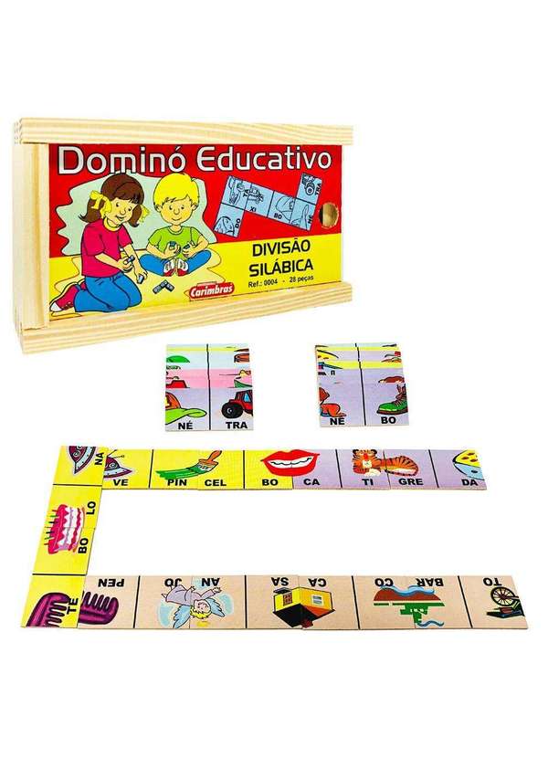 Jogo Educativo Didático Infantil Dominó Divisão das Sílabas - Bambinno -  Brinquedos Educativos e Materiais Pedagógicos