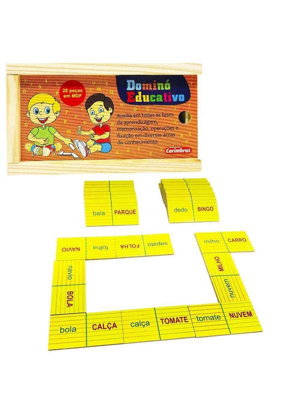 Jogo Educativo para Alfabetização Infantil Dominó de Palavra - Bambinno  Brinquedos