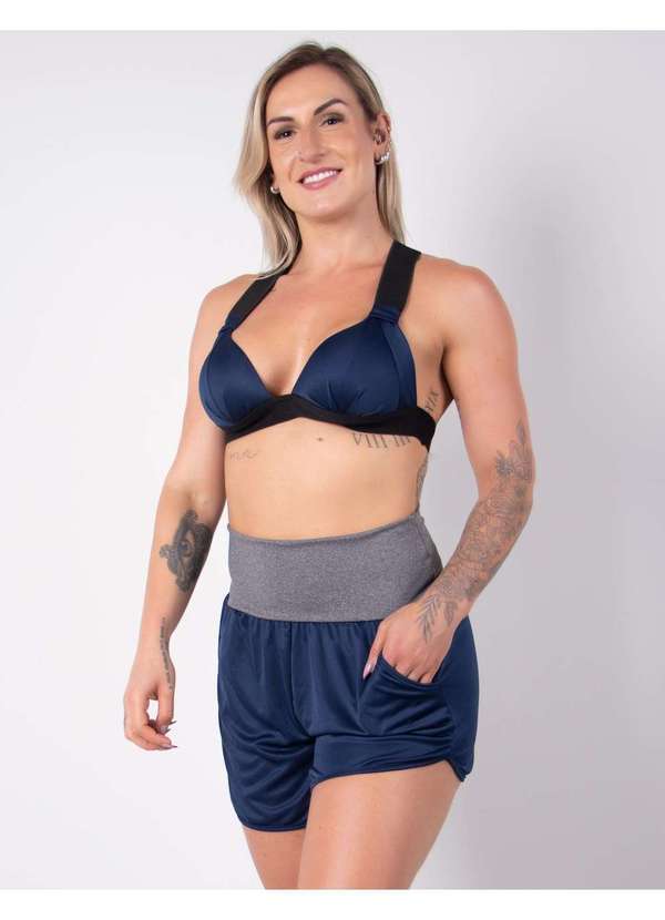 Fitmoda - Top Basico Fitness com Bojo em Dry Fit Azul 5