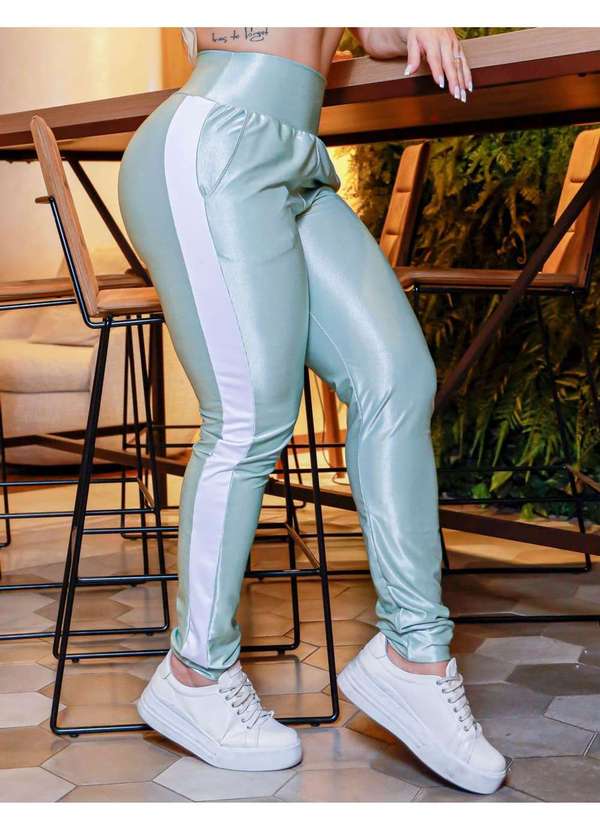 Fitmoda - Calca Feminina Jogger para Academia com Bolsos nas Laterais Verde 1