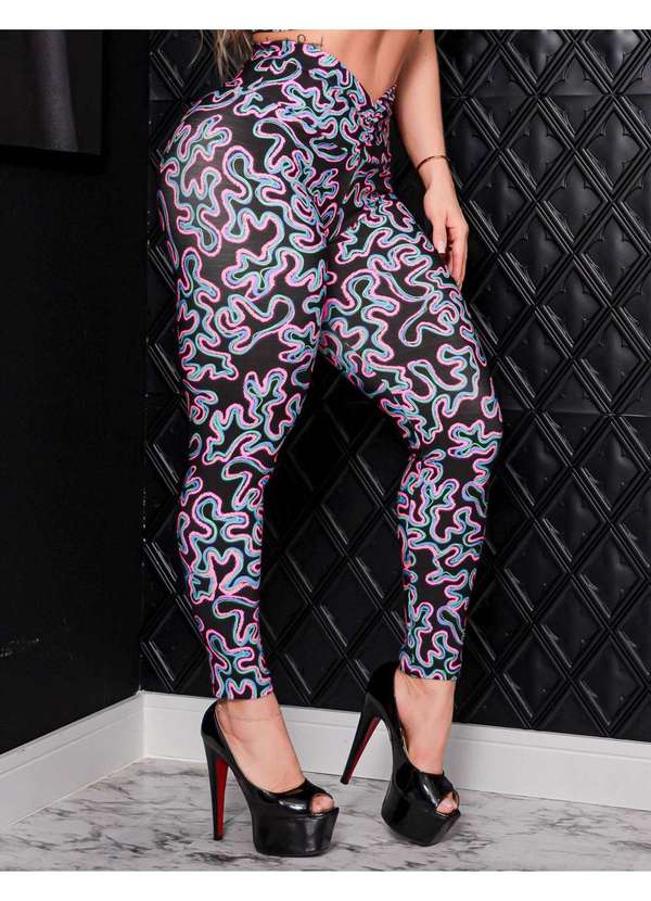 Calca Legging Estampada Fitness Empina Bumbum Multicores FitModa