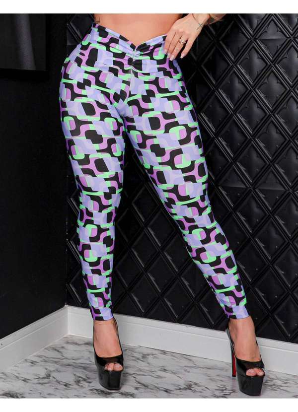 Fitmoda - Calca Legging Estampada Fitness Empina Bumbum Roxo